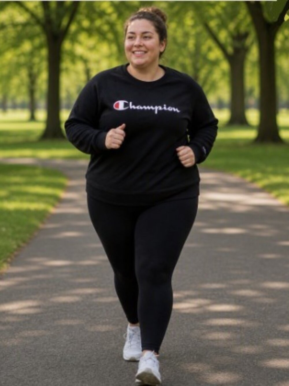 Champion PowerBlend Midweight Fleece Sweatshirt Women's Plus 1X Black NWT - Picture 5 of 11